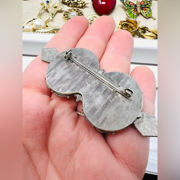 Vintage & Modern Gold & Silver Tone Assorted  Rhinestones Brooch Lot 70 - Picture 15 of 16